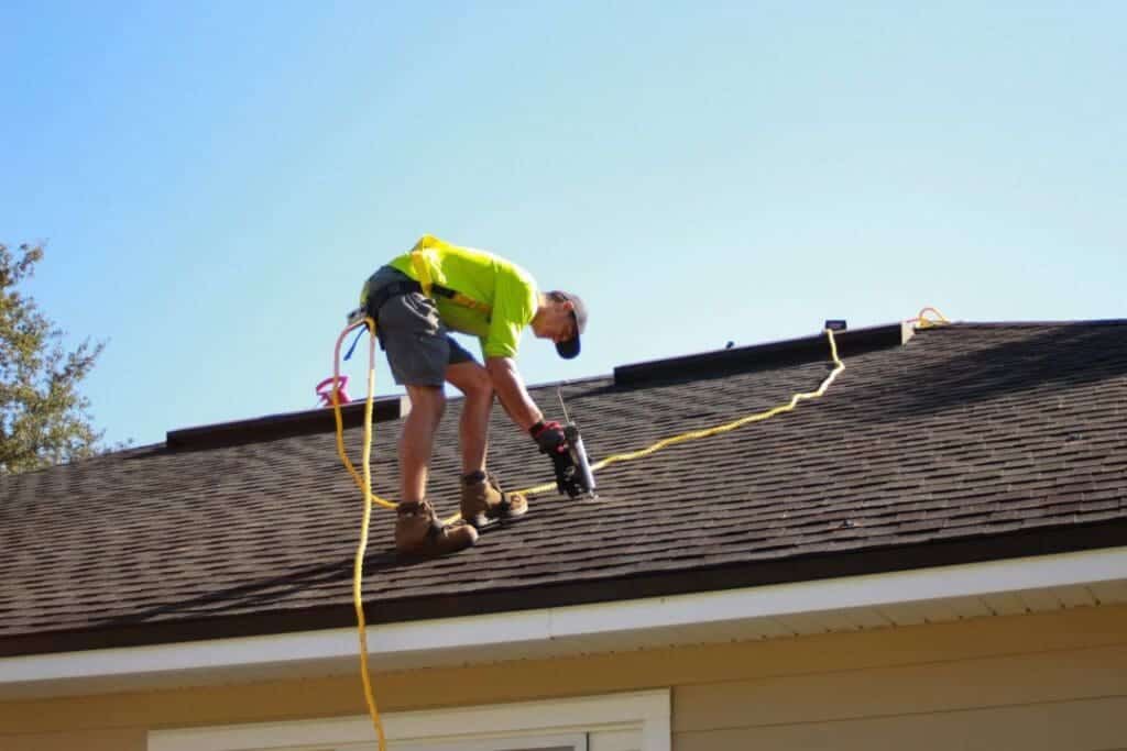 man doing roof repair The Best and No.1 Roof Restoration Service - Daka Roofing